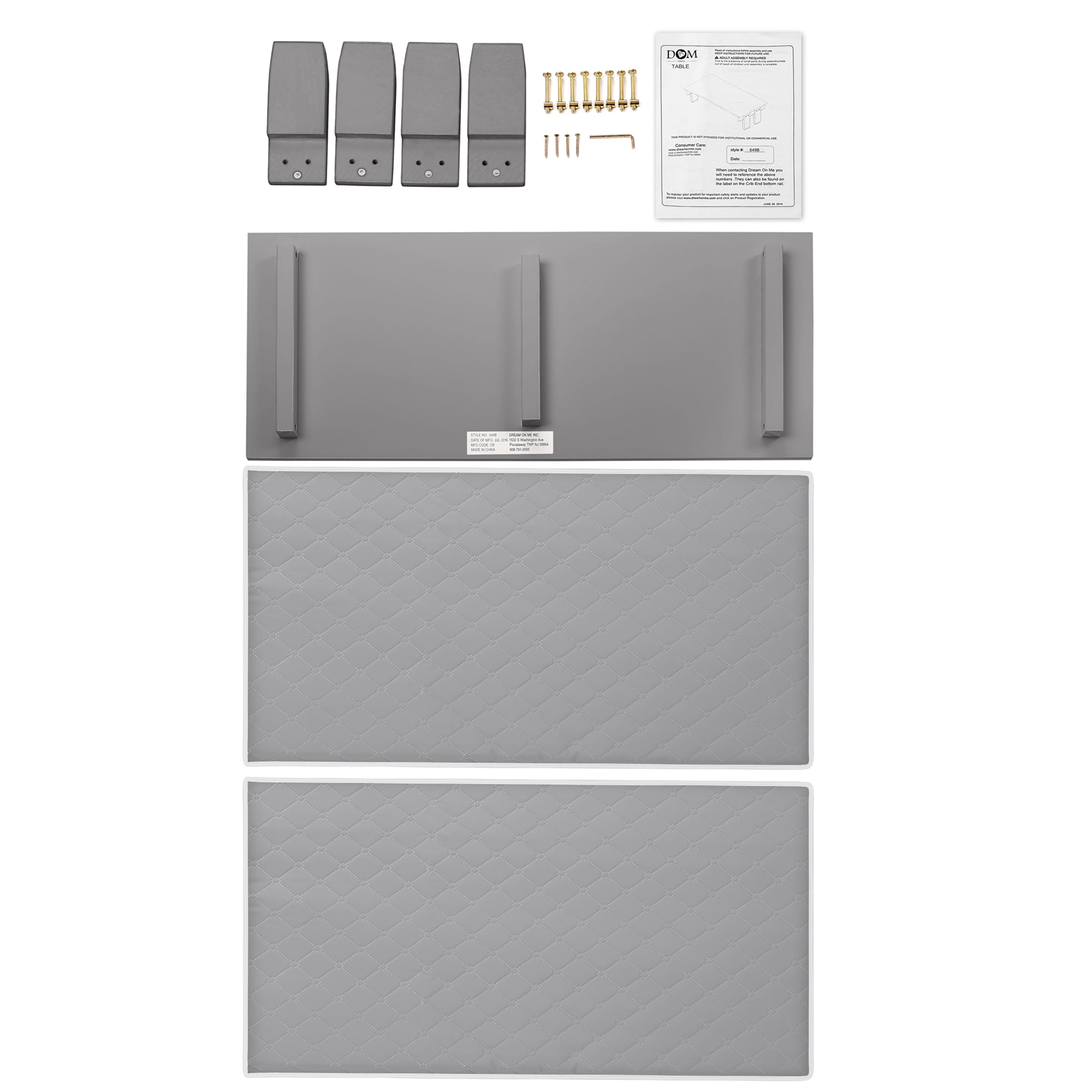 Dream On Me 3 in 1 Toddler Bed Convertible Kit In Storm Grey