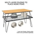 thumbnail image 3 of Support de Gril de Camping Support de Barbecue Table de Gril Pliable Gril Pliable pour Feu de Camp Gril de Camping Feu de Camp Charbon Gaz Support de BBQ Support de Grillade pour Sac à Dos Randonnée Pique-Niques Pêche Extérieur, 3 of 6
