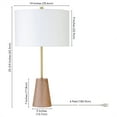 thumbnail image 6 of Evelyn&Zoe Killian 25.5" Modern Metal and Wood Table Lamp with White Drum Fabric Shade, 6 of 7