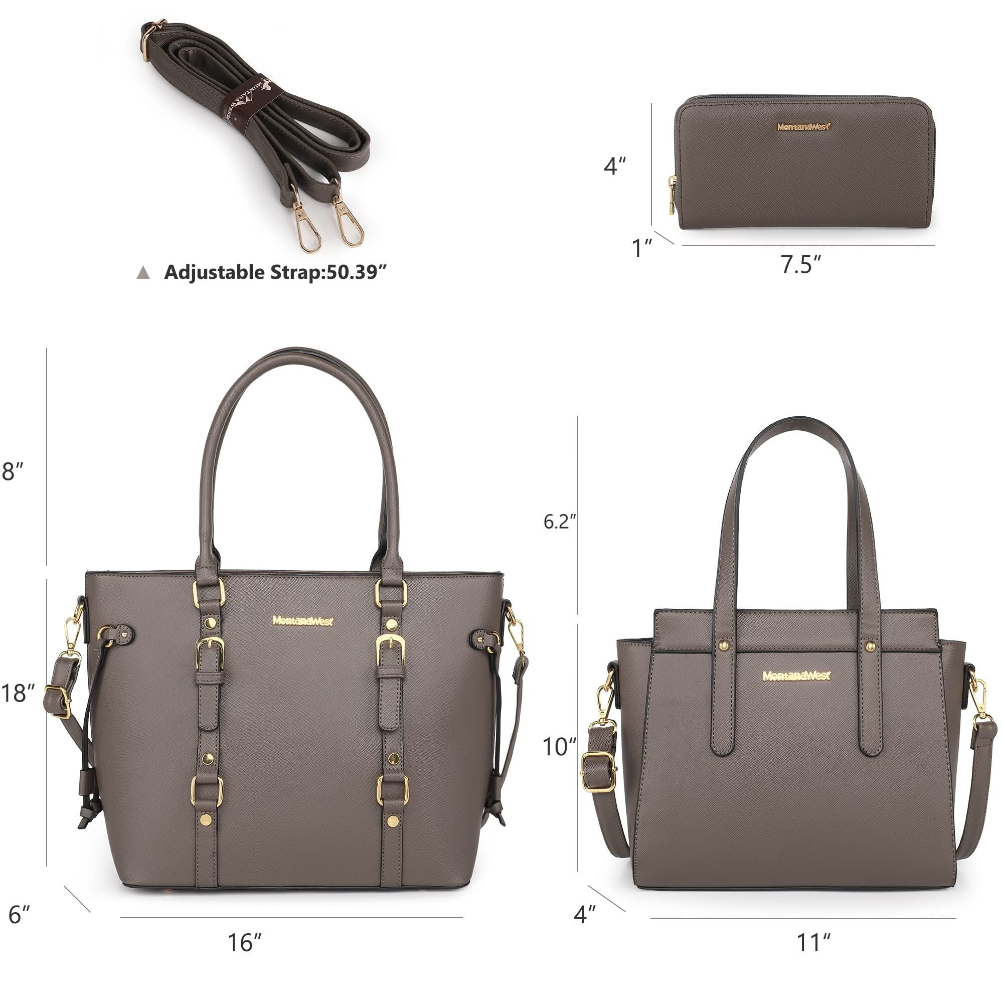 Montana West 3PCS Purses for Women Tote Bag and Wallet Set Shoulder Satchel Handbags