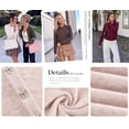 thumbnail image 3 of PRETTYGARDEN Womens Cropped Button Up Knit Cardigan Sweater | Cute Crewneck Long Sleeve Lightweight Tops, Fall Trendy Slim Fit Soft Cozy Casual Cardigans, Holiday Party Sweaters, 3 of 10