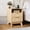 Log, variant on Wave Fluted Bedside Table with Charging Station Modern Wood Night Stands for Bedroom 2 Drawers and Log