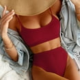 thumbnail image 5 of Two Piece Swimsuit for Women Solid Splicing Strap Womens Swimsuits Bathing Two-Piece Swimsuit, 5 of 5
