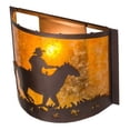 thumbnail image 4 of Meyda Tiffany 163112 Cowboy 10" Tall Wall Sconce - Brown, 4 of 6