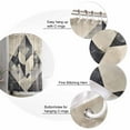 thumbnail image 5 of 72x78 Inch Shower Curtain Black Beige Bathroom Decor Waterproof Fabric Bathtub Bath Curtains Decorative Geometric Abstract Art Rhombus Extra Long Shower Curtain Set with Hooks, 5 of 6