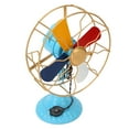 thumbnail image 2 of Ventilador de mesa vintage Bling Bling estilo retro colores exquisitos base ancha de metal duradero, 2 of 12