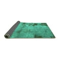 thumbnail image 2 of Ahgly Company Indoor Round Abstract Turquoise Blue Modern Area Rugs, 6' Round, 2 of 4