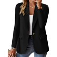 thumbnail image 2 of Yindaity Casual Blazers for Women Long Sleeve Suit Coat Regular Fit Work Office Business Formal Suit Jackets Ladies Autumn Winter Outwear (Black,L), 2 of 5