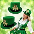 thumbnail image 2 of JIKNTTR Women's Green Top Hat St. Patrick's Day Casual Style Top Hats Green Hair Accessory For Holidays And Themed Parties Fashion Hats, 2 of 9