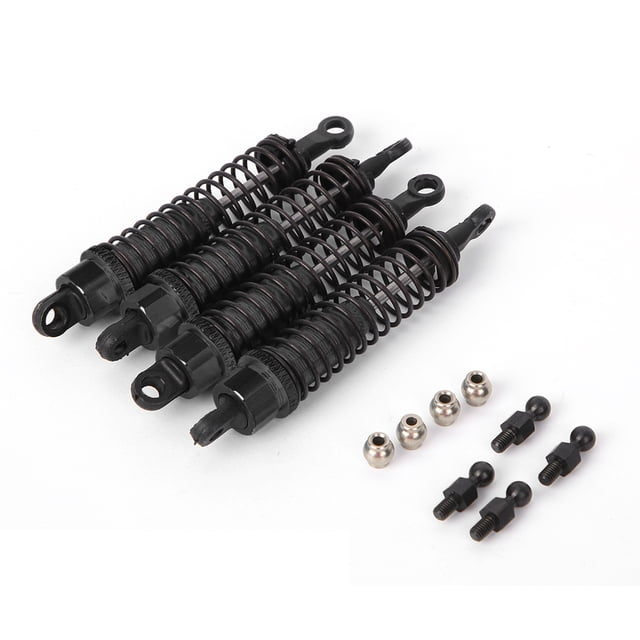 Amortiguadores delanteros y traseros de 80 mm para coche RC RGT 136100 1/10 negro 68126BL