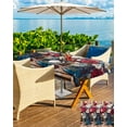 thumbnail image 5 of Hokiten Outdoor Tablecloths with Umbrella Hole & Zipper, Independence Day Flowers 54x80 Inch Tablecloth Rectangle, Rose Vintage Daisy Painting Waterproof Table Cloth, Patio/Pool/Picnic Table Covers, 5 of 7