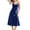 Blue, variant on LAVA Womens Long Slip Dress Sexy V Neck Stain Long Nightgowns Plus Size Silk Sleep Dresses (Gold, L)