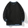 thumbnail image 2 of zuwimk Sweatshirts For Men With Designs,Men's Warm Crew Neck Sherpa Lined Pullover Sweatshirt Black,XL, 2 of 4