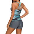 thumbnail image 3 of Womens Printed Strappy Racerback Tankini Swim Top No Bottom S - XXXL, 3 of 5