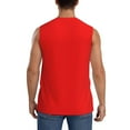 thumbnail image 4 of Easygdp Red Men's Breathable Tank Tops Sleeveless Sporty T Shirts for Basketball, Mountaineering, Bodybuilding -Small, 4 of 8