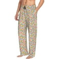 thumbnail image 3 of Kdxio Watercolor Wildflowers Print Men's Sleep Pajama Pant Lounge Pants with Pockets, 3 of 8