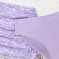 thumbnail image 6 of BOBOGOJP Girl's 3 Piece Swimsuits Floral Bikini Bathing Suit with Cover Up Beach Skirt Bathing Suits For Teen Girls Purple for 8-9 Years, 6 of 6