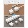 thumbnail image 3 of TROND Travel Power Strip Flat Plug, Detachable 3-Port GaN III USB C Charger PD35W, 5ft Flat Extension Cord with Multiple Outlets, for Home Hotel Cruise Ship Dorm Room Essentials, White, 3 of 8