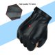 thumbnail image 2 of Blanco1 par Pu cuero medio dedo guantes hombres mujeres montar deportes al aire libre senderismo Yoga, 2 of 5