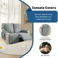 thumbnail image 4 of Lavish Cover 100% Waterproof Recliner Loveseat Cover, 2 Pieces Non-Slip Recliner Couch Slipcovers, Washable Furniture Protector with Pockets & Elastic Straps for Kids Pets, 2 Seaters, Light Gray, 4 of 8