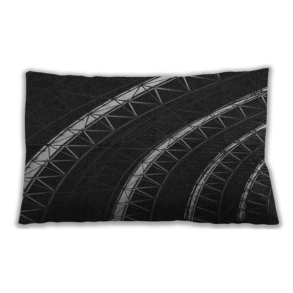 Ahgly Company Outdoor Rectangular Contemporary Lumbar Throw Pillow, 13 inch by 19 inch