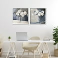 thumbnail image 2 of Stupell Industries Gentle Hydrangea Petals 2 Piece White Framed Giclee Art Set design by Mona Grace, 17 x 17, 2 of 8
