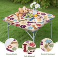 thumbnail image 4 of Paw Prints and Bones Square Fitted Tablecloth with Elastic Edge,Square Table Cover,Washable Elastic Table Cover for Home Kitchen Party Decor 36"x36", 4 of 6