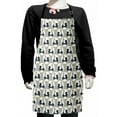 thumbnail image 1 of Motorcycle Kids Apron, Monochrome Scooters Hand Drawn Cartoon Vehicles Vintage Bikes, Boys Girls Apron Bib with Adjustable Ties for Cooking Baking Painting, Dark Blue Eggshell, by Ambesonne, 1 of 2