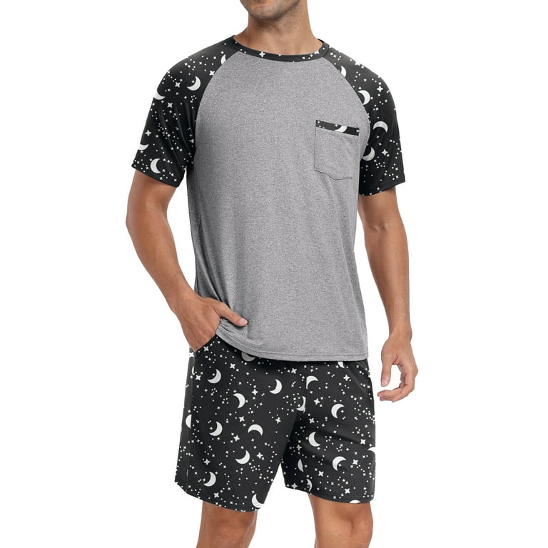 Mintreus Men's Raglan Pajama Set with Shorts photo 1