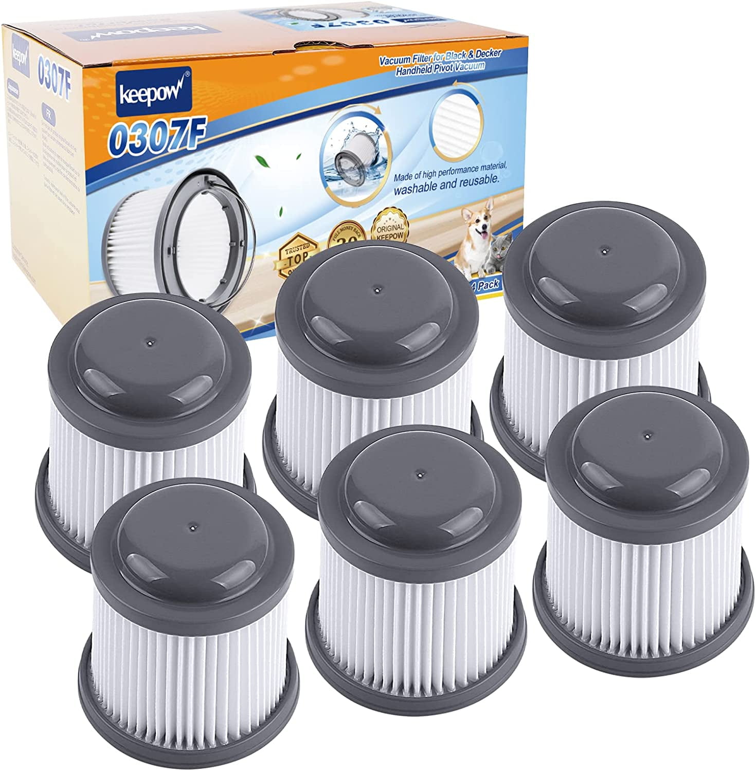 Black and Decker Phv1810 / Phv1210 Pivot VAC OEM Replacement Filter 5-pack  # PV for sale online