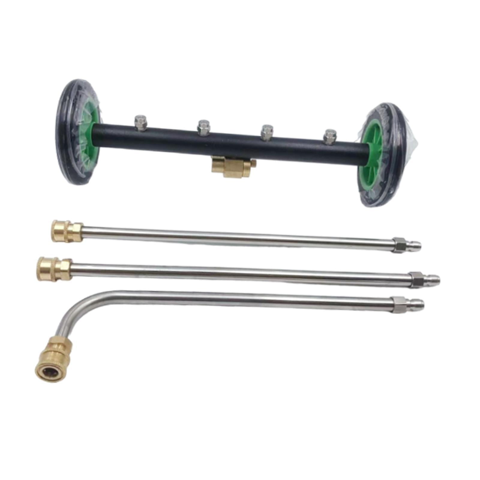 Fzaqwen Undercarriage Cleaner 4 Hole Nozzle Pressure Washer for Patio Truck Vehicles With 3 Poles