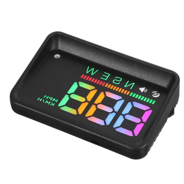GOOHOCHY Pantalla HUD para coche, velocímetro digital, brújula, medidor digital universal, accesorios interiores