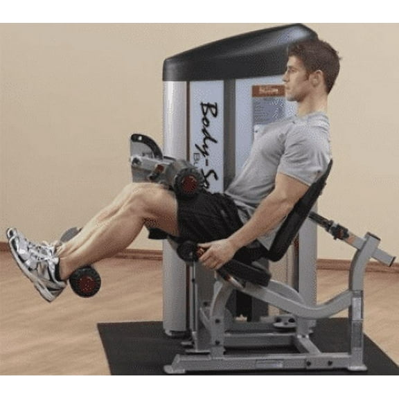 Body-Solid Seated Leg Curl Machine with Adjustable Features, Silver, 424.1 lbs