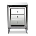 thumbnail image 4 of Baxton Studio Pauline Contemporary Glam and Luxe Mirrored 3-Drawer End Table, 4 of 9