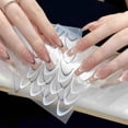 thumbnail image 2 of 1 Uds. Pegatinas degradadas para decoración de uñas de línea francesa, plantilla de diseño deslizante autoadhesivo en blanco y negro, guías de manicura para decoración de uñas DIY, 2 of 7