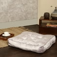 thumbnail image 3 of · REDEARTH · Velvet Floor Pillows-Premium Rayon Cotton Velvet Washable Plush Extra Soft Square seat Cushion with Handle for Dining, Patio, Office, Hardwood Floor (22"x22"x4"; Light Gray) Single Pack, 3 of 7