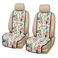 thumbnail image 7 of FOR U DESIGNS Cactus Leaves Floral Print Universal Fit Front Car Seat Cover Car Front Seat with Anti-Slip Buckle & Metal Hooks, All Season, Washable, Heavy Duty, Universal Fit, 7 of 7