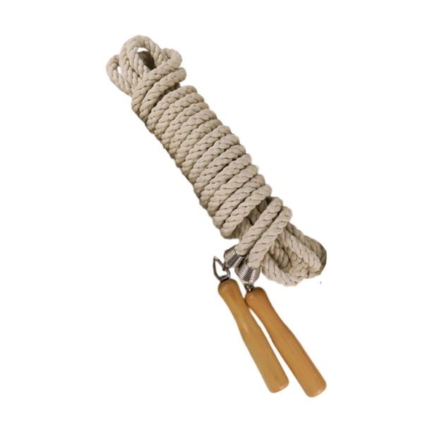 Cuerda para saltar larga con mango de madera Grupos de saltos multijugador Cuerda para saltar 15 metros