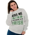 thumbnail image 4 of Funny Kiss Me I'm Irish St Patricks Sweatshirt for Men or Women Brisco Brands S, 4 of 6