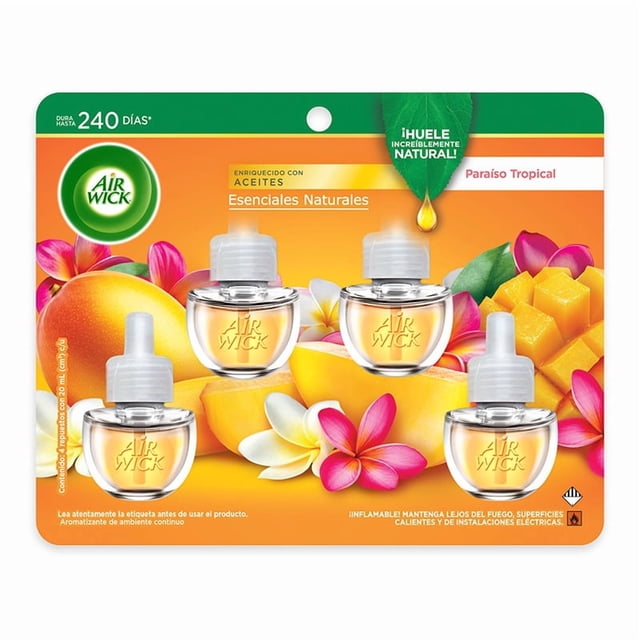 Air Wick® Líquido Eléctrico 4pk Paraíso Tropical 20 mL c/u