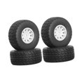 thumbnail image 3 of BELOVING 4 Pieces RC Tires with Wheel Rim DIY Accessories for Ara550116 Crawler Model White, 3 of 10