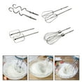 thumbnail image 4 of LITTLE HOME for Kenwood Hand Mixer Accessories - Stainless Steel Egg Beater Dough Blender Whisk Attachment for Kitchen Baking Cooking - Compatible Replacement Parts (17.5/21.5/18cm, Silver), 4 of 10