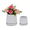 White, variant on Mdj Pottery Set of 2 White Bamboo Pattern Ceramic Plant Pots, 5 & 7 Inch Planters with Drain Hole & Saucer, Indoor Outdoor Orchid Succulent Gift Pots