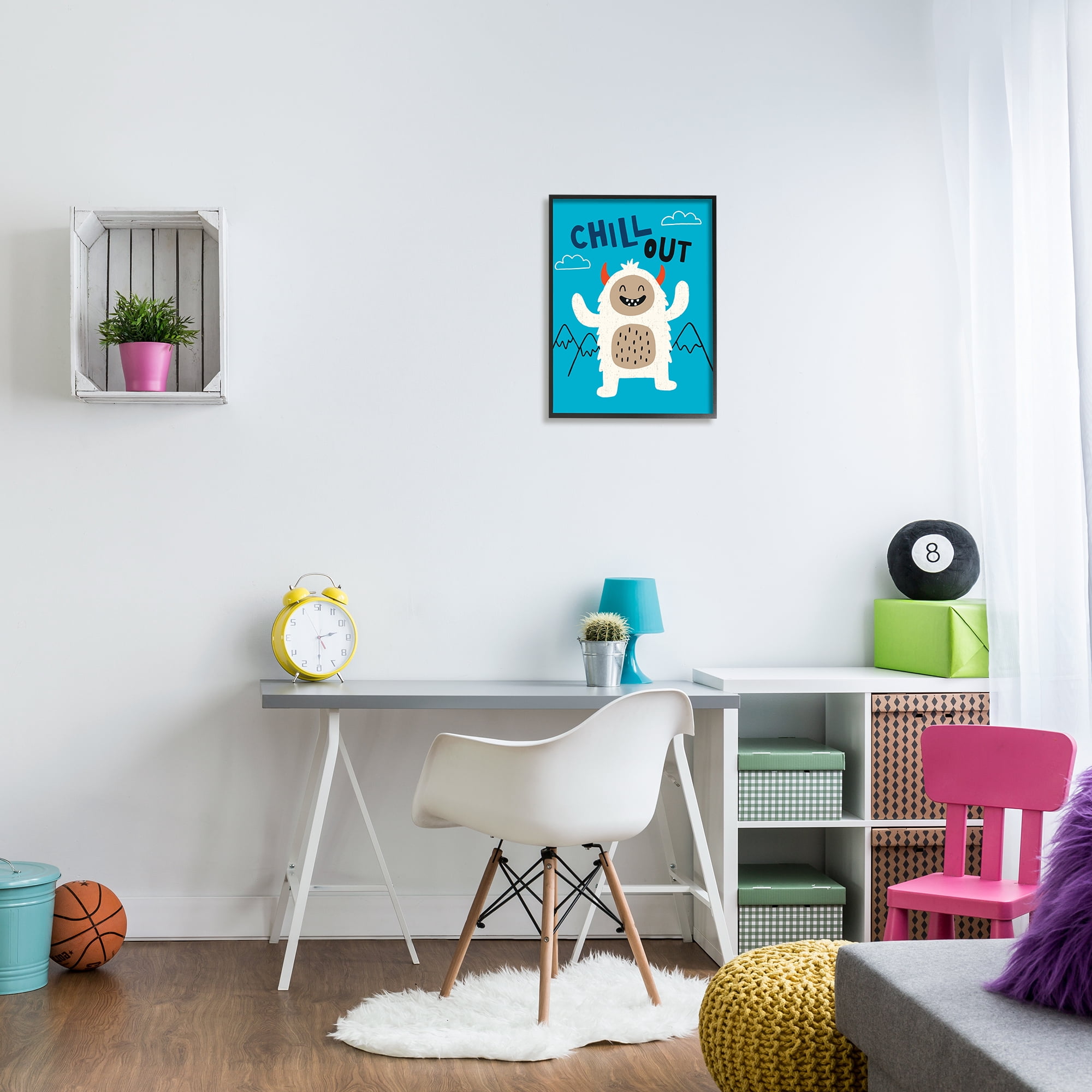 Stupell Industries Chill Out Phrase Abominable Snowman Winter Yeti, 16 x 20, Designed by Nina Seven