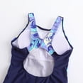 thumbnail image 6 of Shadoumai Girls Swimsuit One Piece Ruffle Ruched Tankini for Girls Lightweight Solid Color Ruffle Bathing Suit Swimwear Set Girl Ruched Adjustable Strap, 6 of 8