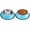Blue, variant on Stainless Steel Dog Bowls, Food and Water Non Slip Anti Skid Stackable Pet Puppy Dishes for Small, Medium and Large Dogs (2 Pack)