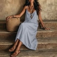 thumbnail image 4 of zbxnLI Women's Maxi Dress Spaghetti Strap Casual Loose Long Dresses with Pockets Summer Beach Vacation Sundress, 4 of 7