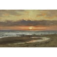 thumbnail image 3 of Carl Wuttke 24x17 Black Modern Framed Museum Art Print Titled - Sunset on Borkum (1892), 3 of 5
