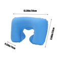 thumbnail image 3 of LACKUST Comfortable Travel Neck Pillow - PVC Flocked U-Shaped Cushion for Aviation, Outdoor, Home Use, Portable Inflatable Cervical Support Pillow with Soft Velour Cover,Sky Blue, 3 of 6