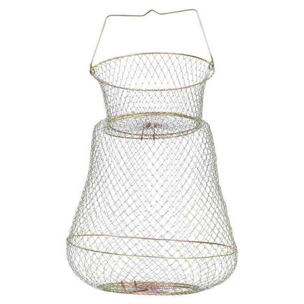 Metal Net Fish Basket Steel Wire Fishing Cages Fish Protection